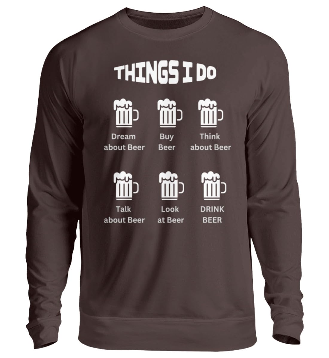 Pull cadeau EVJF Things I do sweat de célébration chocolat chaud taille M unisexe