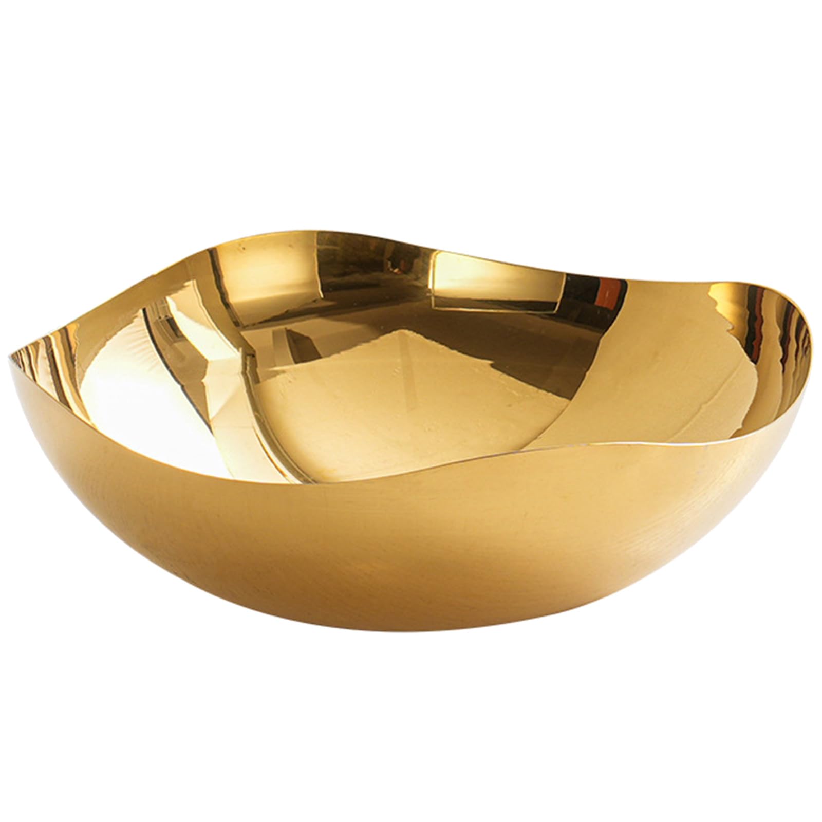 Tsophreniq Stainless Steels Fruit Bowl Metal Salad Bowl Dining Table Centerpiece Decorative Modern Fruit Basket Enduring Large Serving