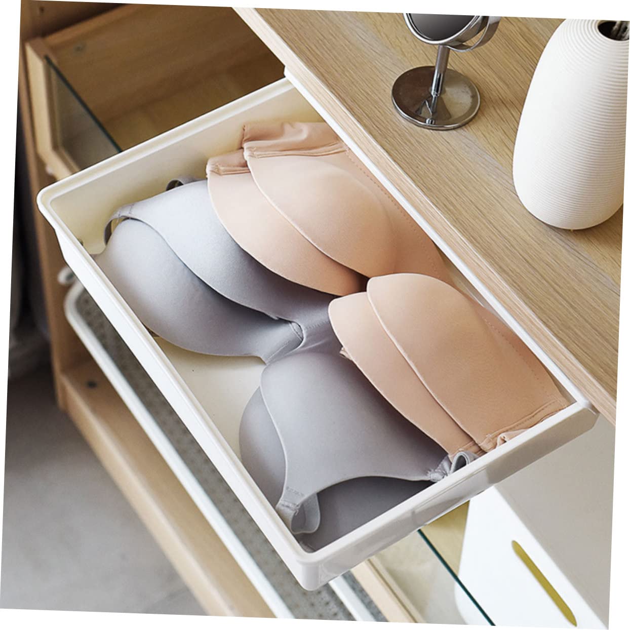 Scatola Portaoggetti Organizer Per Cassetto Ripiano Sotto Scrivania Plastica Resistente Compatto E Pratico Per Ufficio E Casa