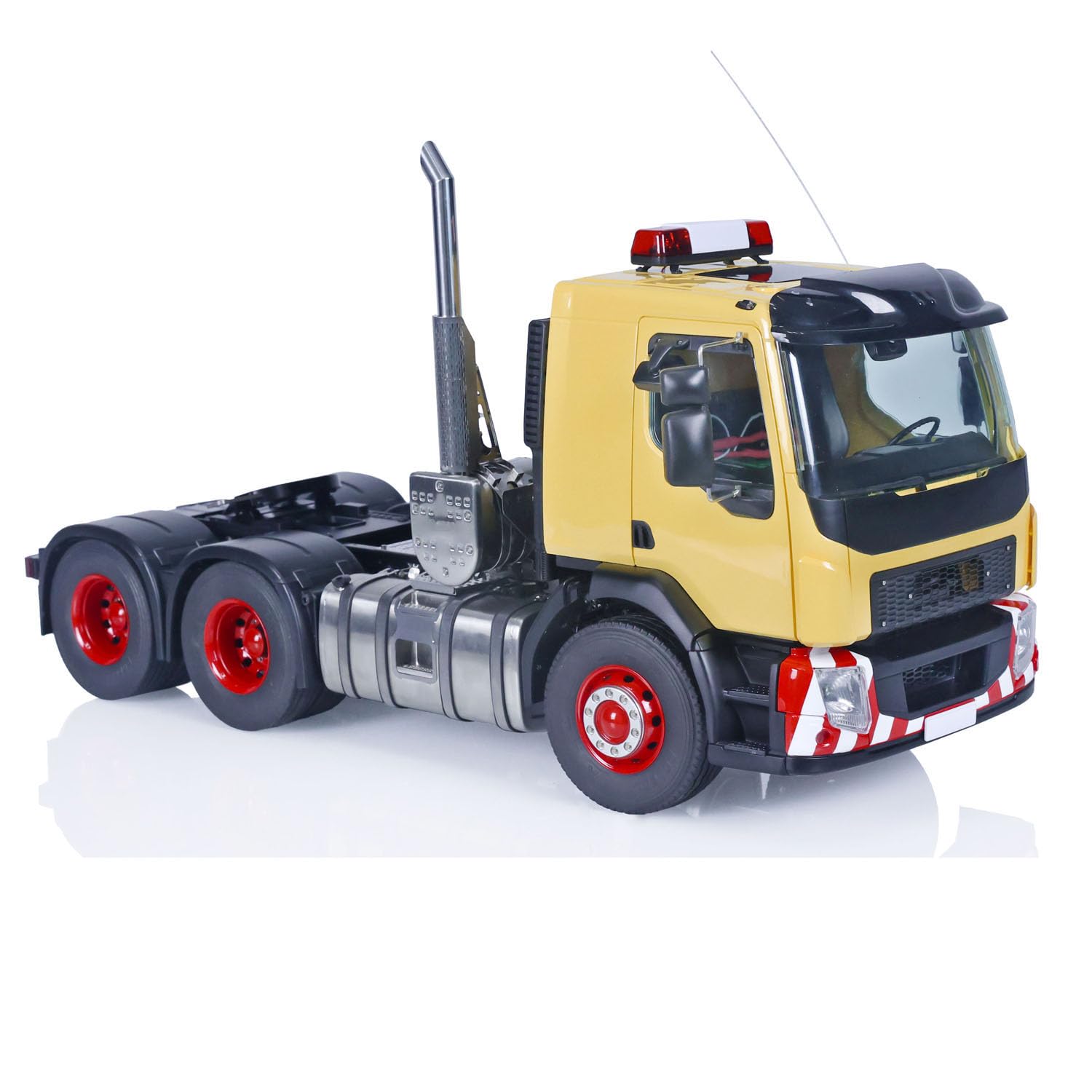 1/14 6x6 RC tractor camión 3 ejes pintado montado montado teledirigido modelo de coche