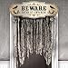 Produktbild Türvorhang Halloween * Beware Enter at own Risk * in der Größe 99x132cm // Achtung Eintritt auf eigene Gefahr Door Curtain Deko für Türeingang Party Geburtstag Fest
