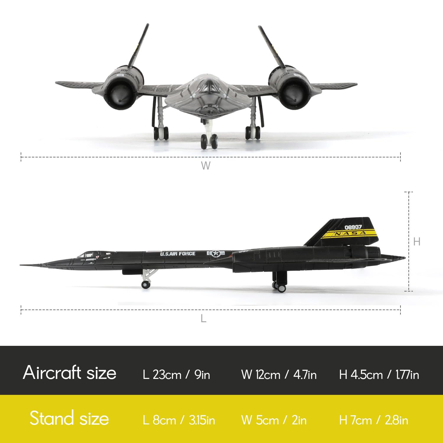 Amazon.co.jp: SEBUNAS 1/144スケール SR-71 ブラックバード航空機