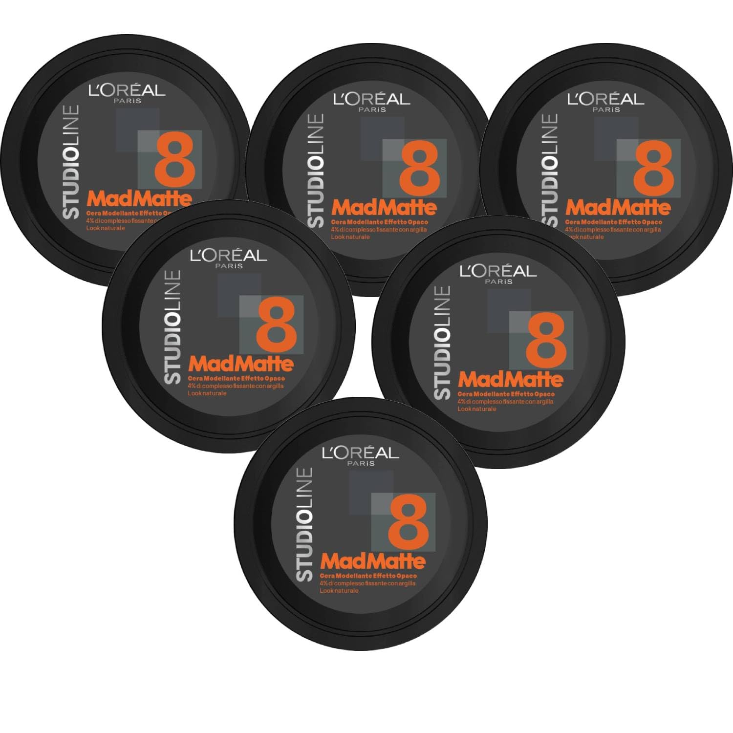 L'Oreal Paris Studio Line 8 Mad Matte Modellierwachs, matt, starker Halt, mit Ton, 75 ml (6)