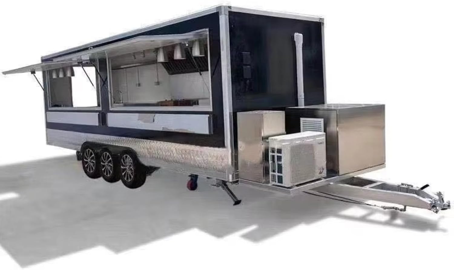 Fully Equipped Food Truck for Street Food Vending - Includes Fryer, Grill, Griddle, Refrigerator & Generator - Ready-to-Open Mobile Kitchen Solution.