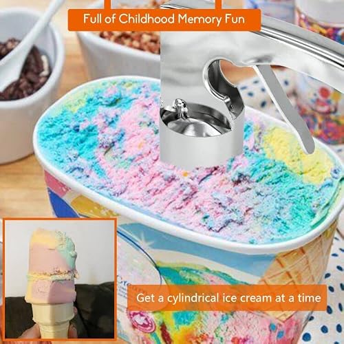 Old Time Ice Cream Scooper, Cylindrical Ice Cream Scoop, Stainless Steel Ice Cream Scoop With Trigger Release, Personalized Ice Cream Scoop, Great Ice Cream Accessories #TOP1
