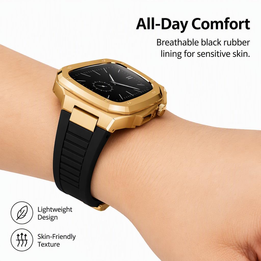 Cinturino in Metallo per Orologio da 44 mm, Cinturino in Acciaio Inossidabile Compatibile con Apple Watch Serie 9 8 7 6 5 4 3 2 1, Bracciale di Ricambio per 38 mm 40 mm (41MM)