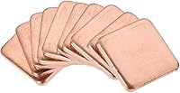 Vista 14 de uxcell Disipador térmico de cobre térmico de chipset IC plano para CPU GPU 0.591 x 0.591 x 0.047 in 10pcs