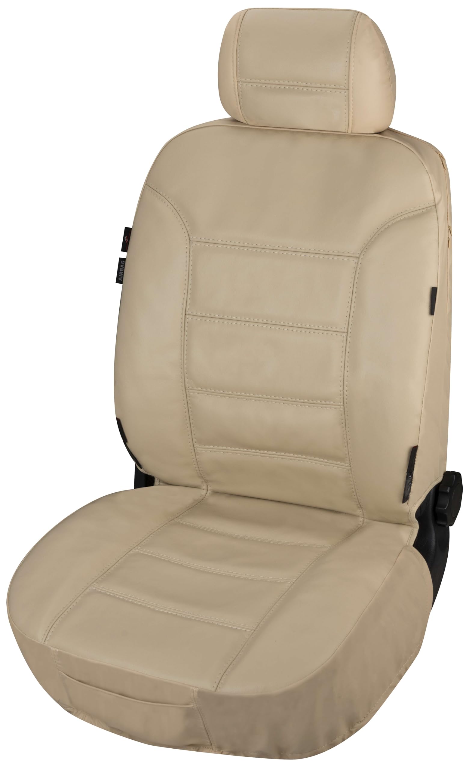Walser coprisedile auto Billy in vera pelle, copertura in pelle di alta qualità, coprisedile in vera cuoio in misura universale beige 19636