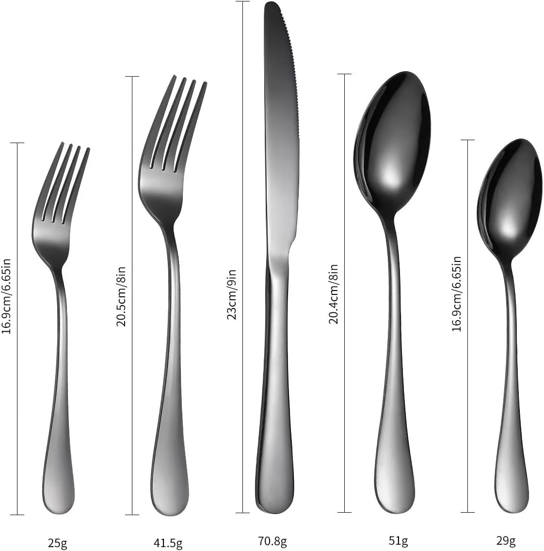 Silverware Flatware Set, 20-piece Stainless Steel Cutlery Steak Knife, Fork And Spoon Simple Box Set (Color : Rainbow)