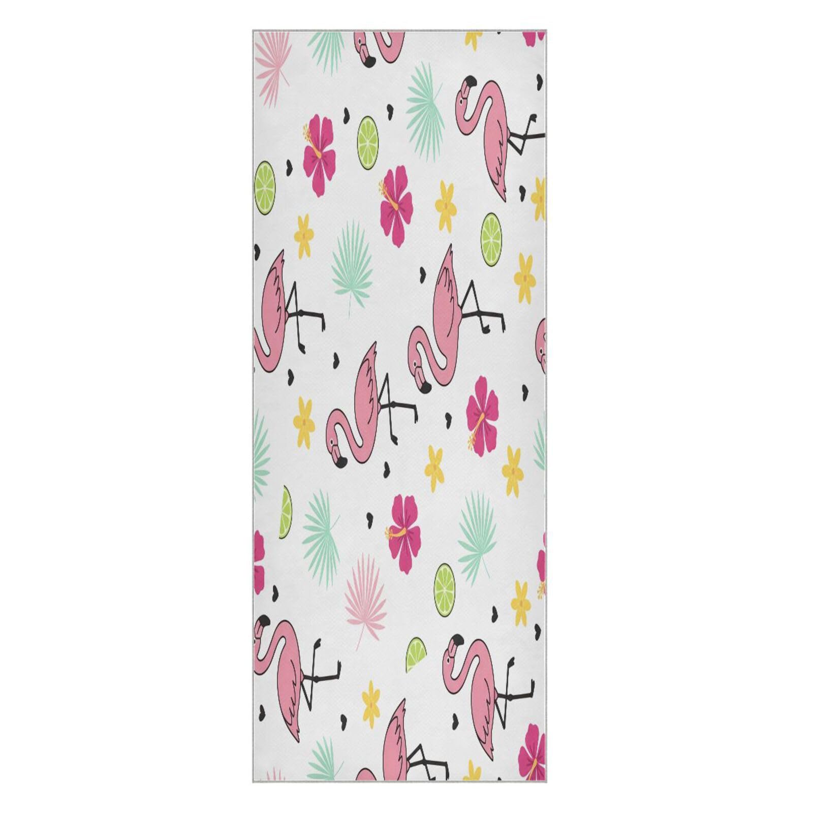BURSTDDY Flamingos Hot Yoga Towel Absorbent Non Slip Yoga Mat Towel