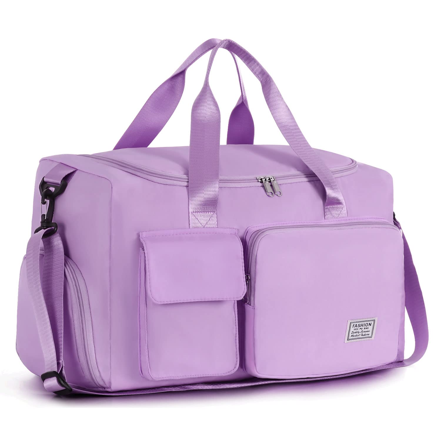 GSG SINCE 1998 Womens Mens Sports Gym Bag Duffle Bag with Shoes Compartment, Weekend Travel Bag Overnight Bag for Women, Water Resistant Holdall Hospital Bag for Swimming