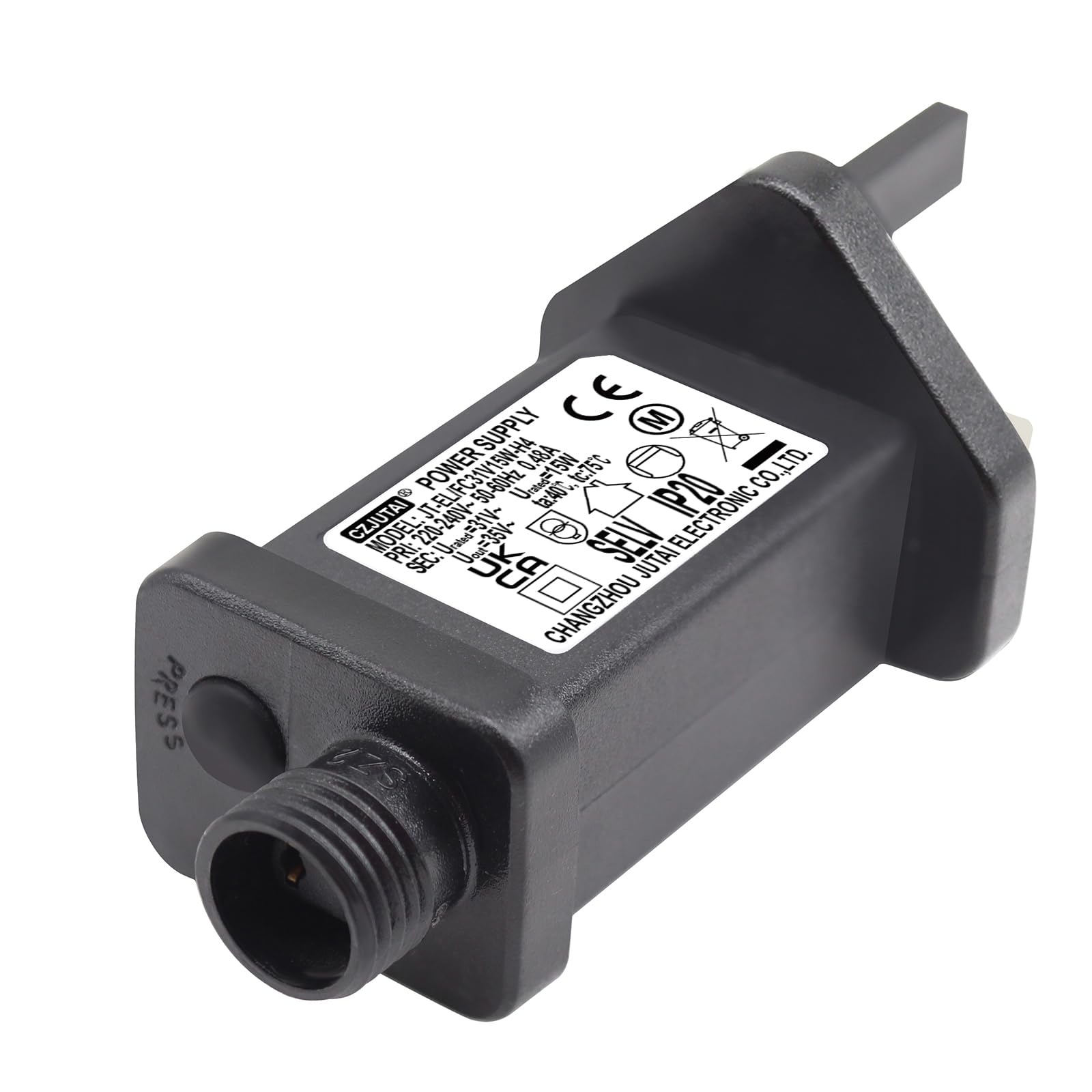 31V 15W String Lights Power Adapter for CZJUTAI JT-EL/FC 31V15W /12W /9W /7.2W /6W /4.5W /3.6W-IP20 Christmas Lighting, with Multifunction Control Button (ScrewSocket(Switched-mode) 31V15W 1PCS) โ image 1