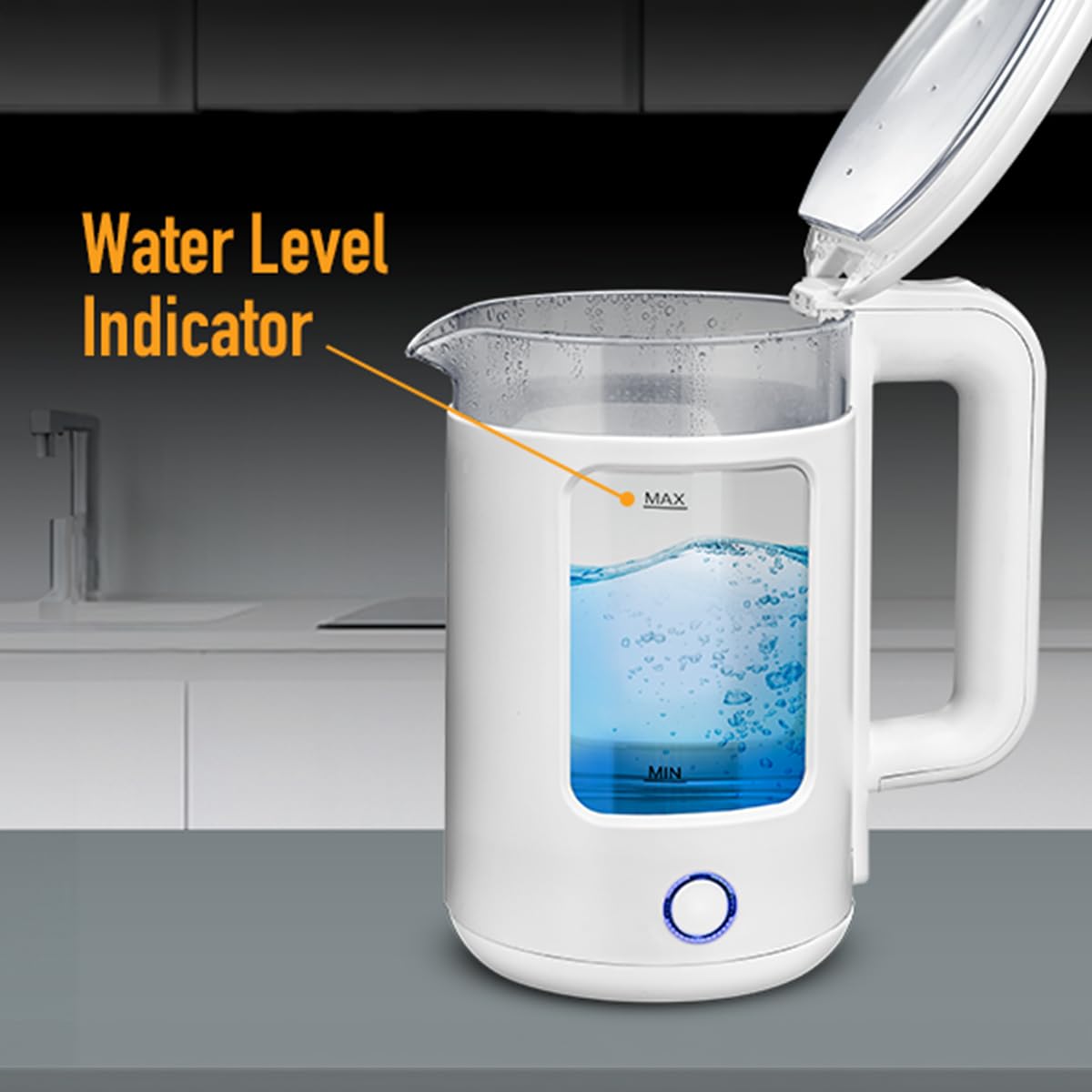 KENT Cool Touch Glass Kettle - 1.8L, 1500W -6