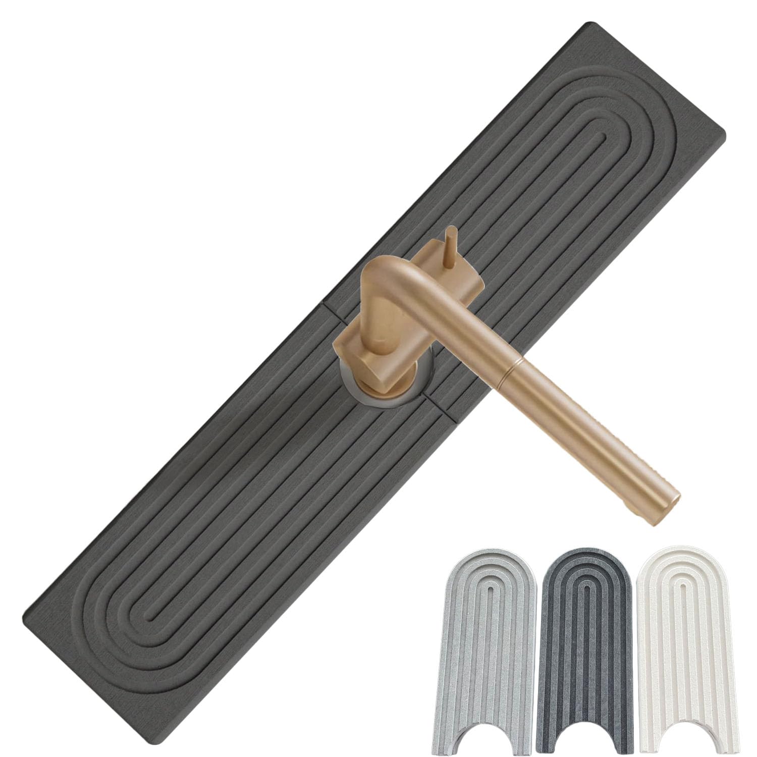 JYEVERC Instant Drying Stone for Tap, (24'' x 4'') Stone Drying Mat for Kitchen Sink, Instant Dry Sink Organizer, Countertop Fast Drying Rack, for Sponge Soap Dispense Home Decor, Super Absorbent