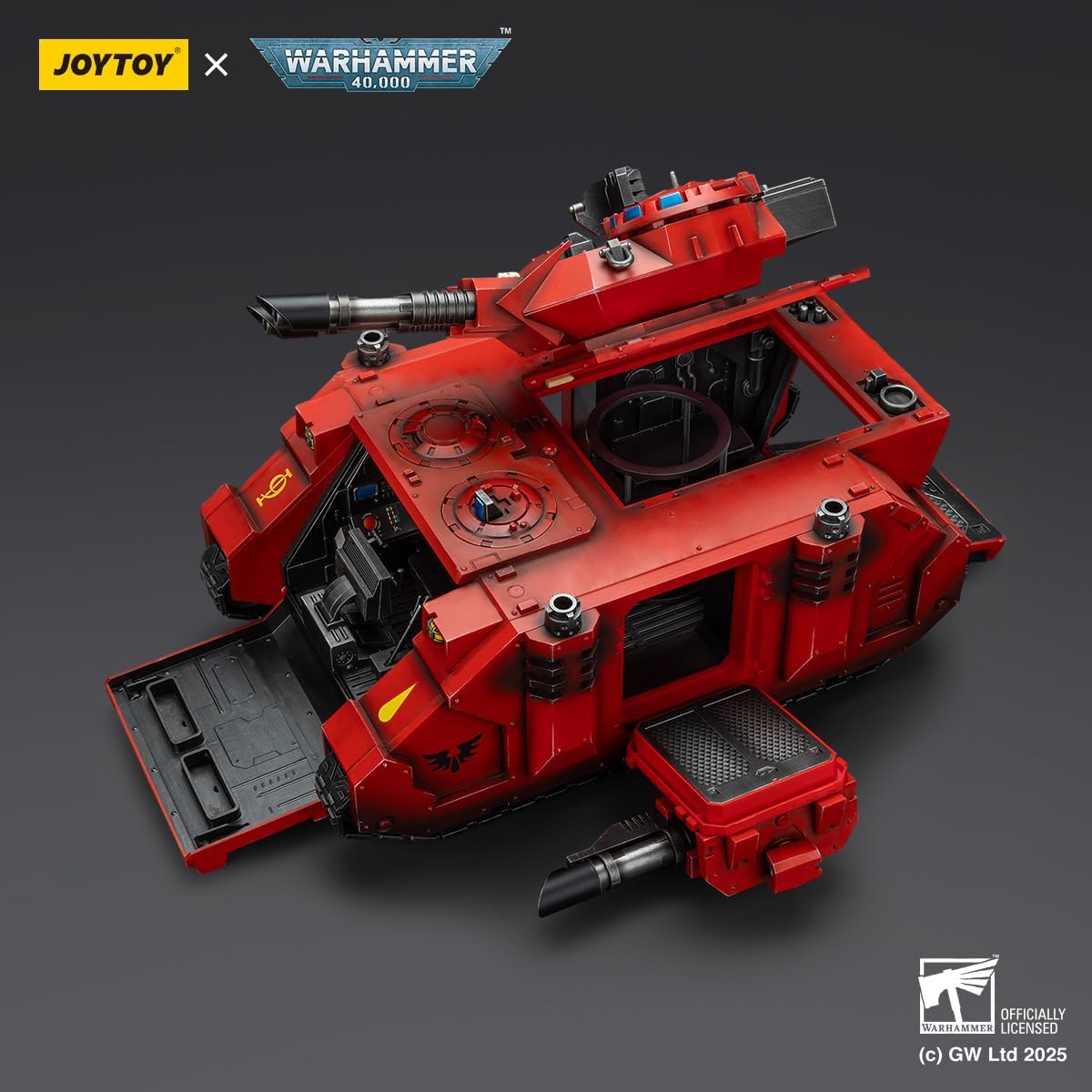 JOYTOY Warhammer 40K Blood Angels Predator Annihilator with Twin Lascannons 1:18 Scale Action Figure Mecha Joy Toy Collection Model 10in