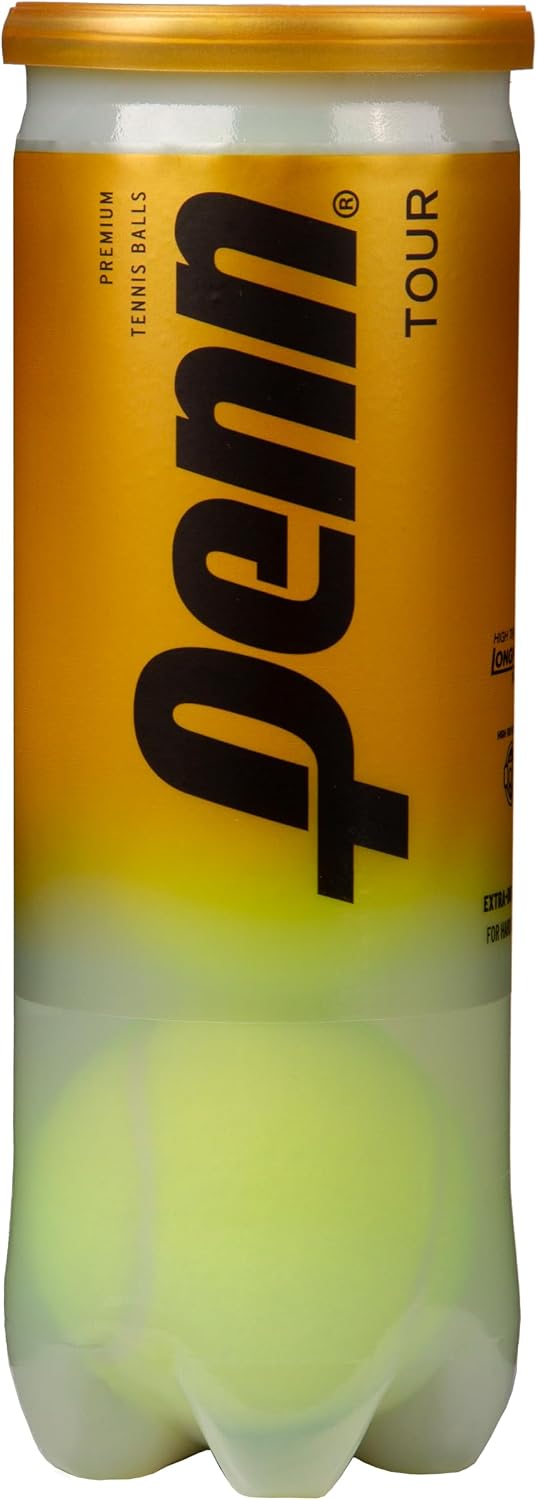 Penn Tour Tennis Balls - Extra Duty Felt Pressurized Tennis Balls - 1 Can, 3 Balls
