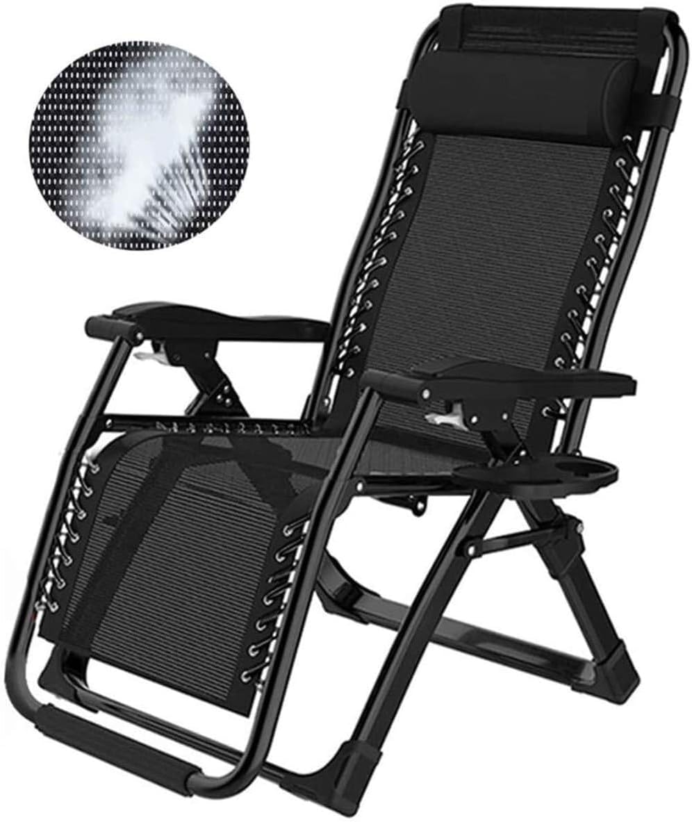 Recliner Garden Chairs, Sun Loungers Recliners Folding Gravity for Patio, Lawn & Garden(Style C)