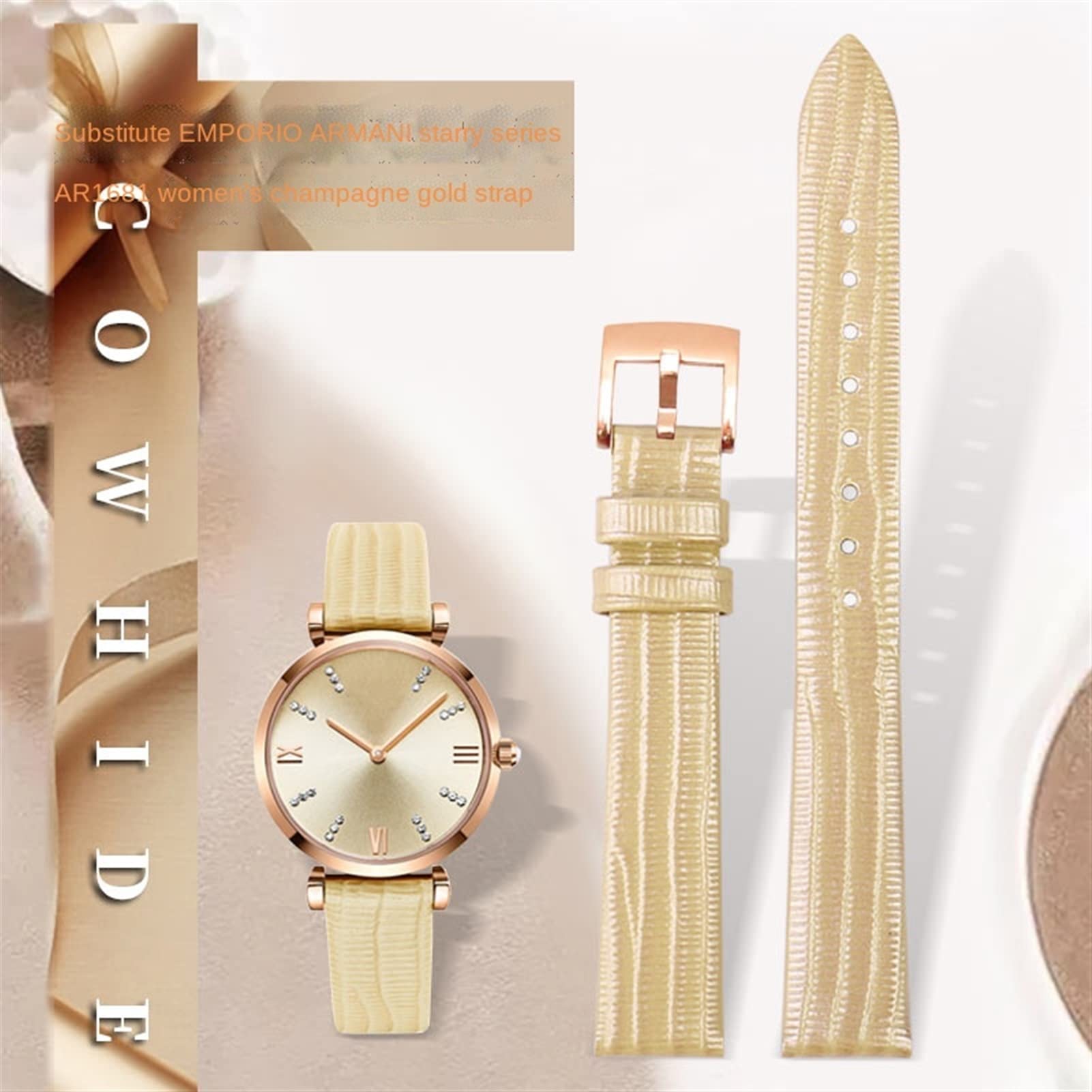 Delle Donne Del Cuoio Genuino Cinturino Per Armani AR1681 1683 1882 1926 1726 Sottile Morbido Wristband Cinturini