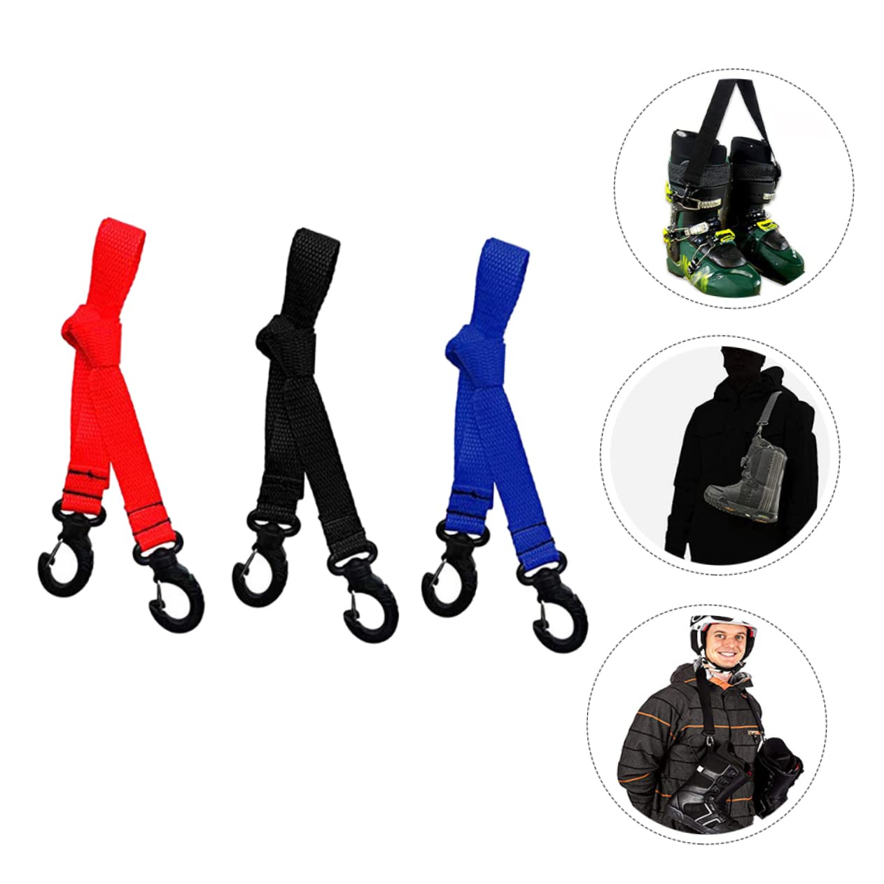 BESPORTBLE 12pezzi Cinghie Fissaggio Sci Regolabili da Cinghie Multi-Funzione per Trasporto Stivali Sci Accessori Pratici per Adulti