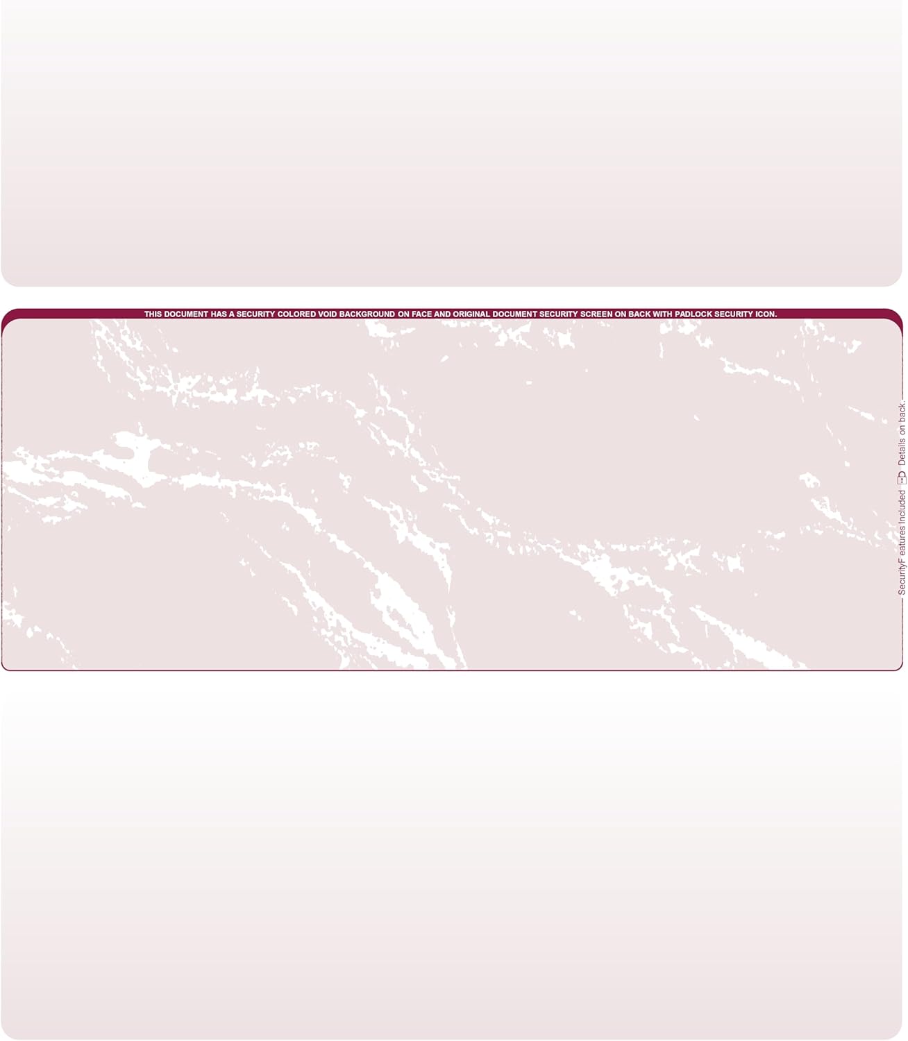 500 Blank Laser/Computer Checks Middle Style (Burgundy Marble)