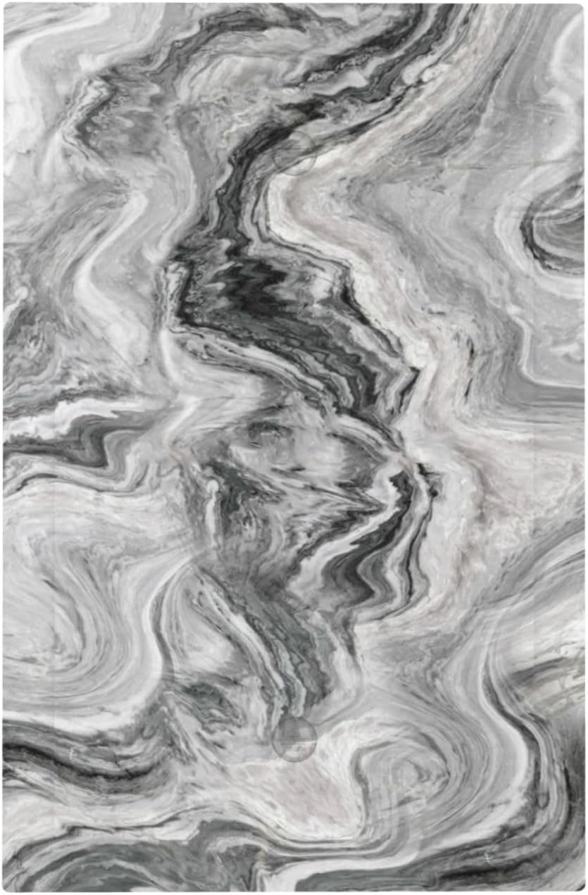 Beautiful Grey Marble Texture Simple Abstract Print Light Switch Cover Plate 1 Gang No Device Blank Electrical Wall Plates Faceplate Decorative Switch Plate for Bathroom Kitchen Decor