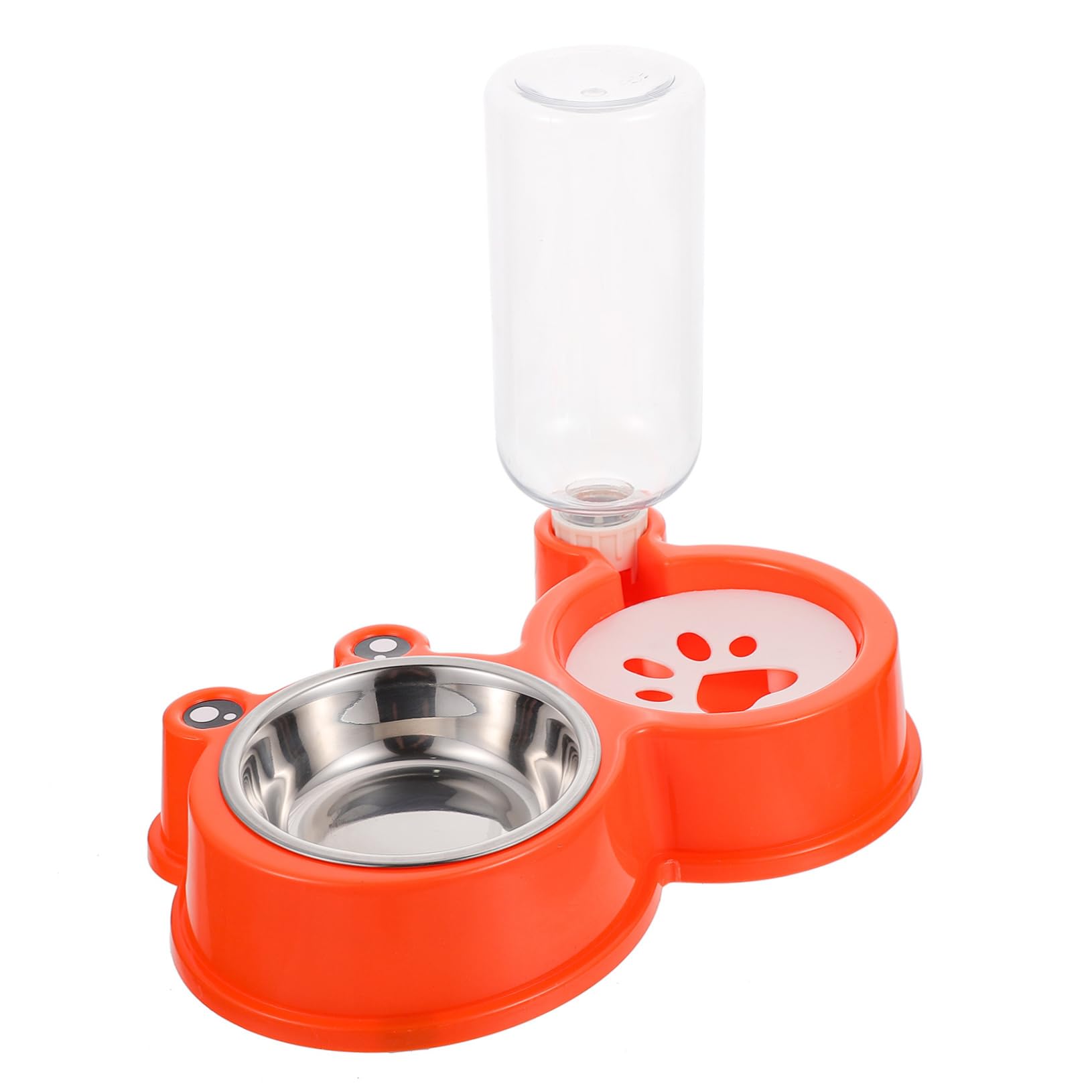 Hemoton Over Cat Bowl Automatic Water Dispenser Pet Food Feeder Fun Bright Design