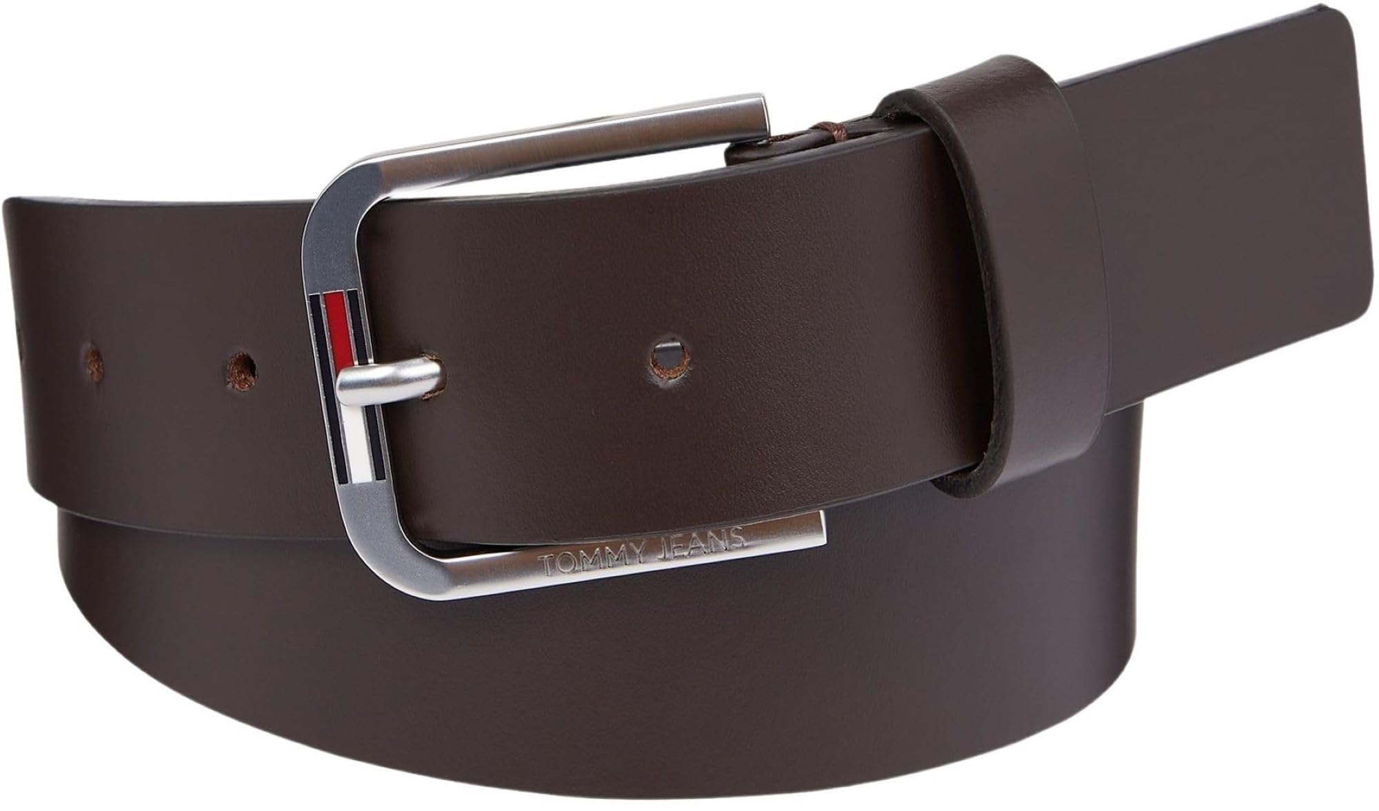 Tommy Jeans Men's Tjm Austin 3.5 Am0am12338 Fixed Belt, Brown (Dark Brown), 105