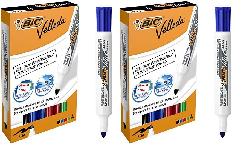 BIC Whiteboard Marker - Pack of 8, Multi-Colour