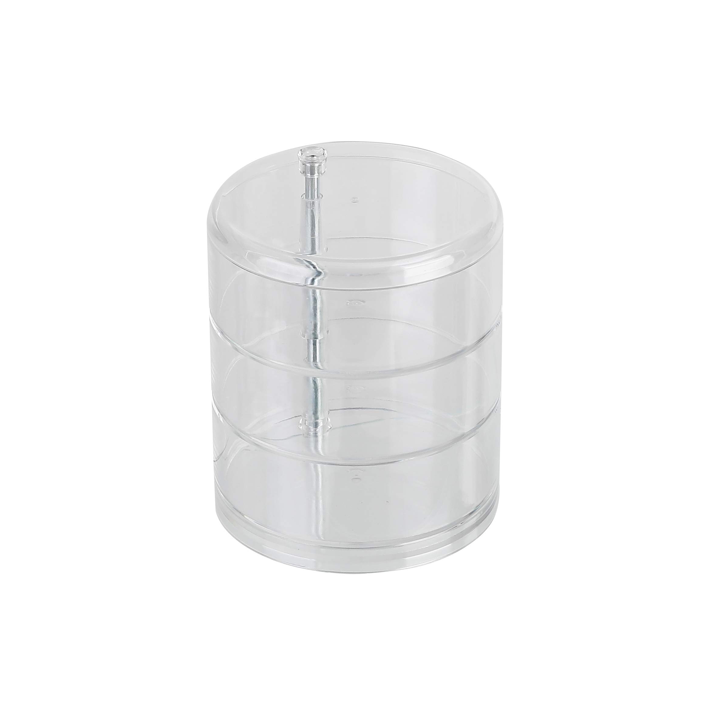 axentia Makeup Organiser, Plastic, Transparent, Diameter Approx. 11.7 cm