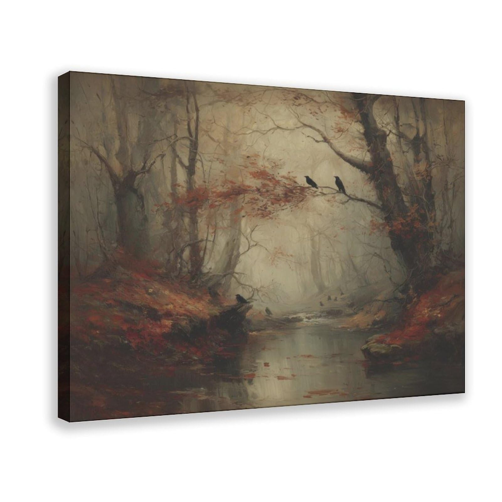 HOHHMY Forest Stream Poster Canvas Poster for Dorm Room Decor Gift