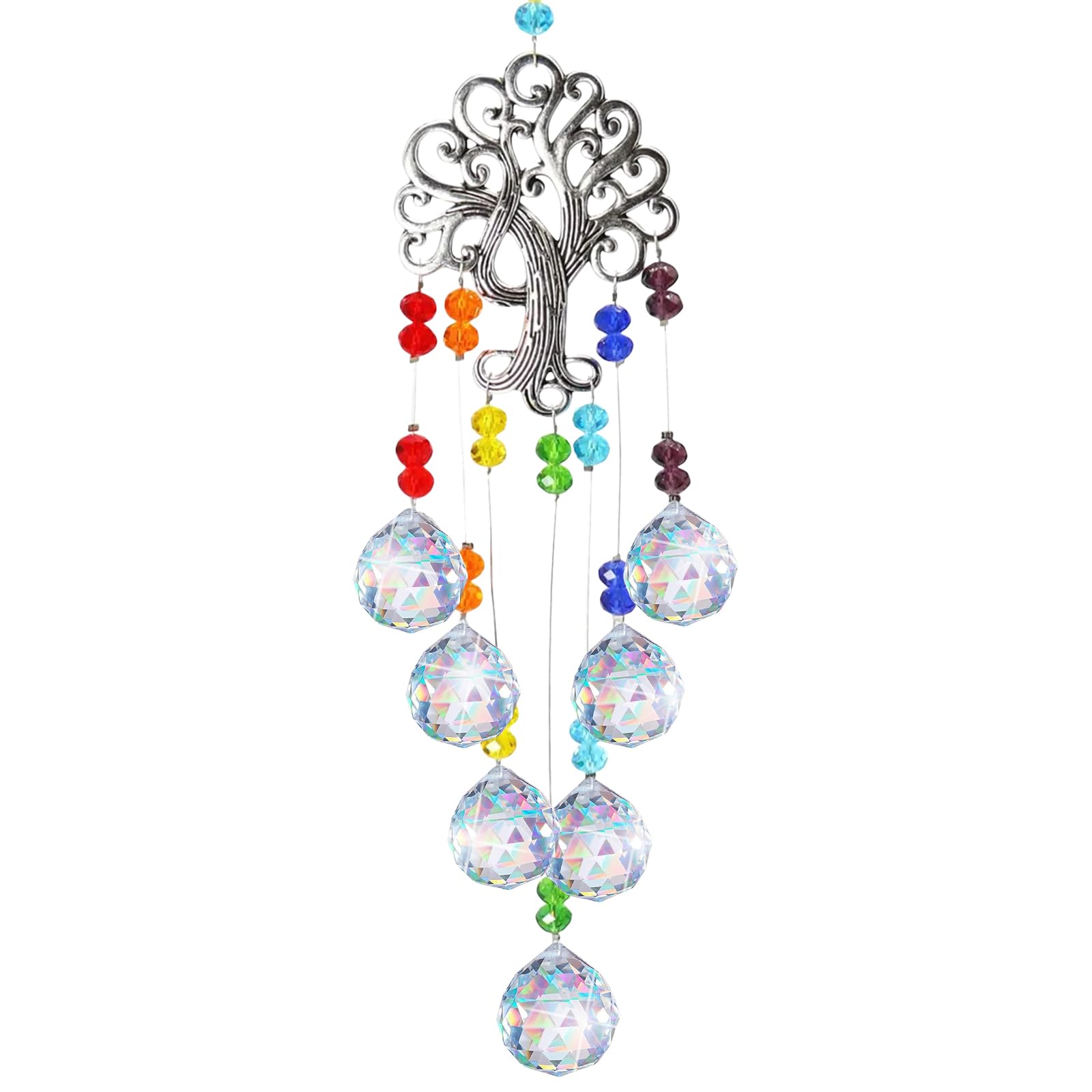 Acchiappasole In Cristallo Con Prismi - Ciondolo Da Appendere Per Creare Arcobaleni In Casa E Giardino