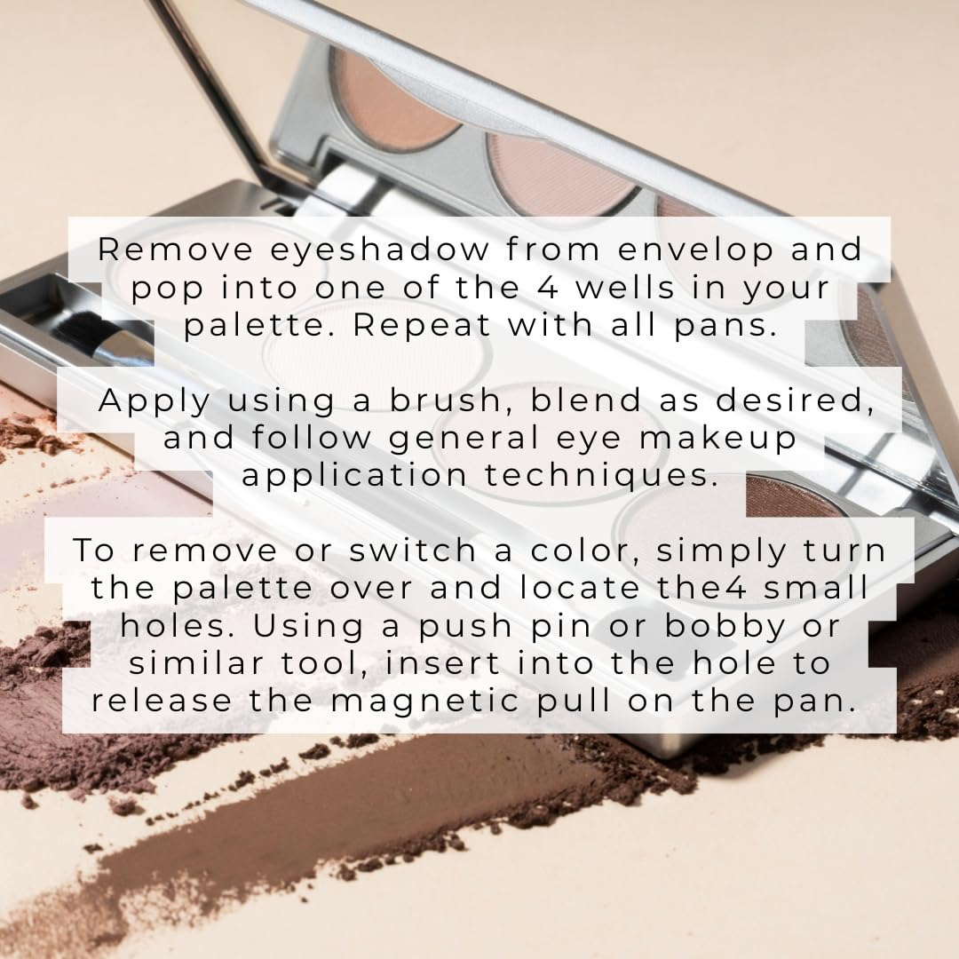 Honeybee Gardens Skinny Dip - Paleta de sombras de ojos recargable, ingredientes naturales, sin gluten, vegana, sin parabenos