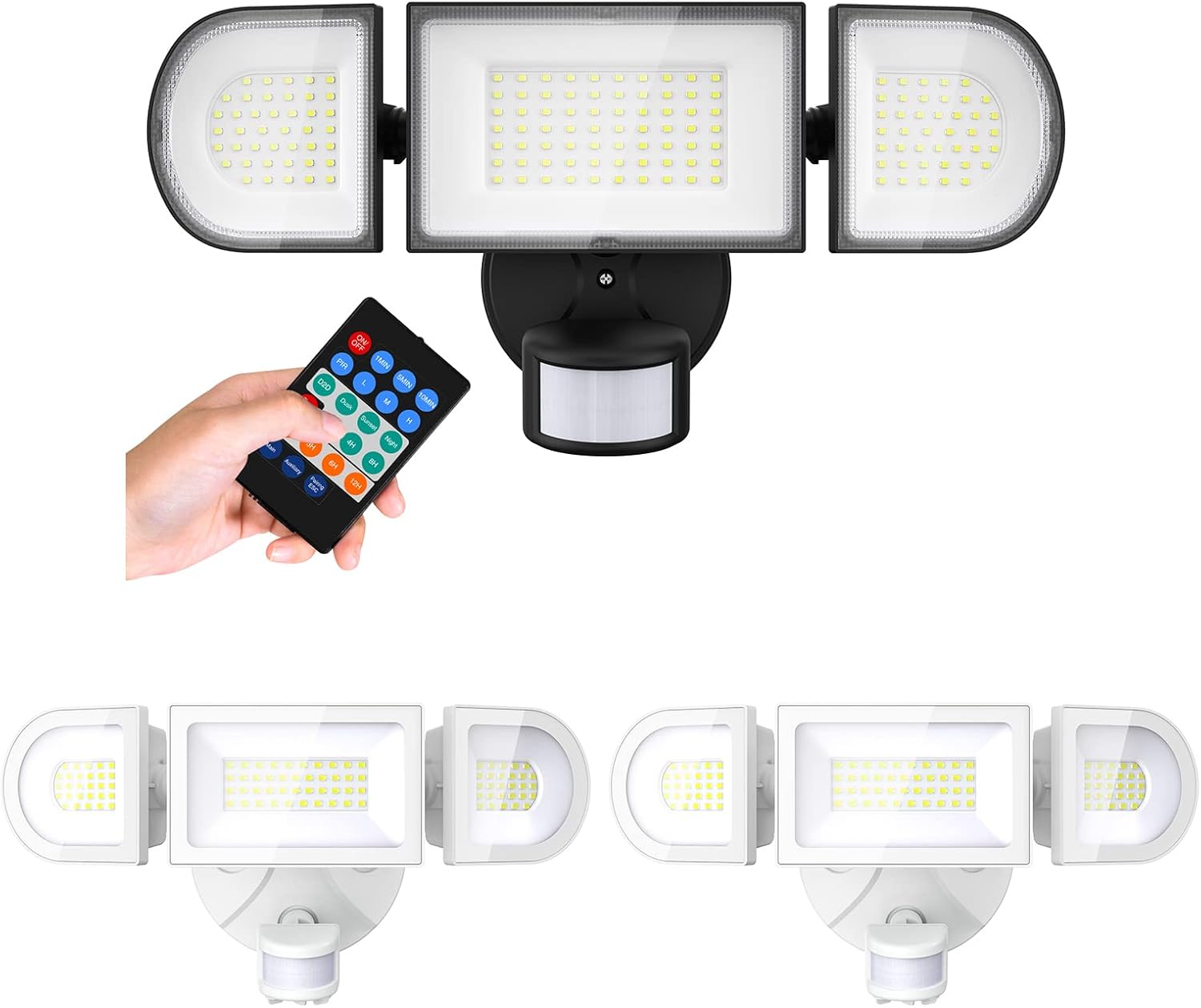 iMaihom 50W Motion Sensor FloodLight 2 Pack & 100W LED Security Lights Outdoor, 9000LM Motion