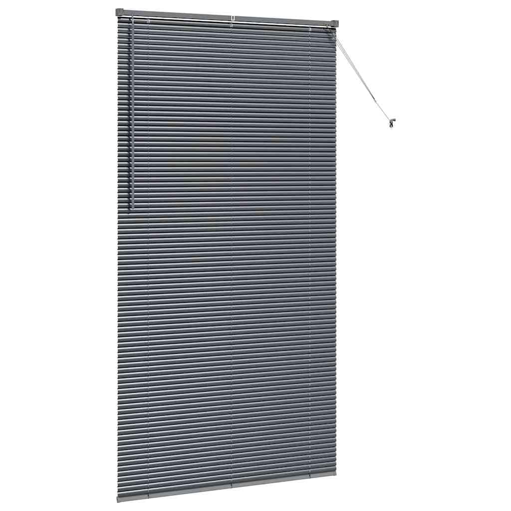 Store Vénitien Aluminium 220 x 120 cm Gris Foncé, Store Horizontal à Lames Réglables pour Fenêtre de Bureau, Cuisine et Salon, Occultation Modulable et Brise-Vue Intérieur