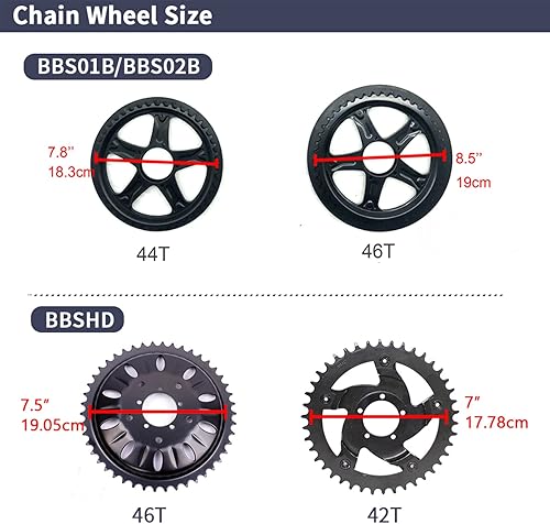 Miniatura 7 de BAFANG BBSHD BBS03 4852V 1000W Kit de conversión de bicicleta eléctrica con batería de litio de 52 V y cargador DIY Kit de motor de bicicleta