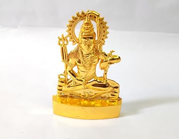 Lord Shiva Statue, Small Size Mahadev Idol for Car, Adiyogi Shiva Statue, Bholenath, Hindu god of Meditation, Yoga, Time, Destruction