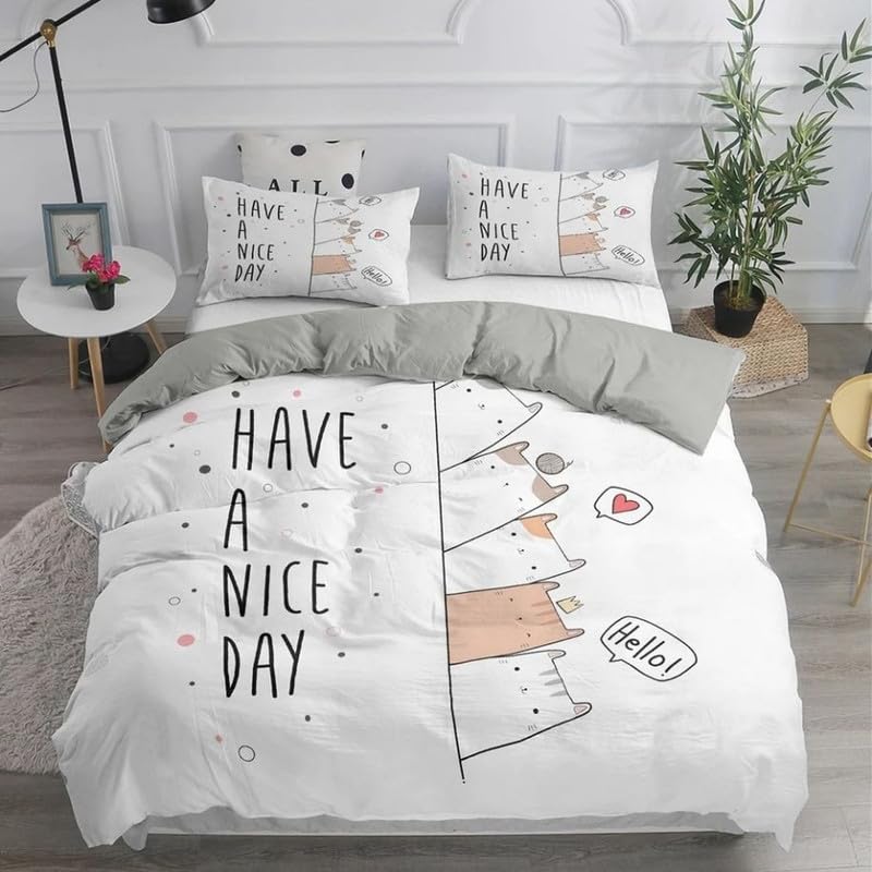 Housse de Couette 240x260 Cadeau Homme Motif Chat Mariage Original