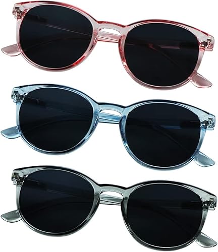 YEIN 3 Pack Sunglasses for Men and Women, UV Protection Outdoor Glasses Vintage Square Full Frame