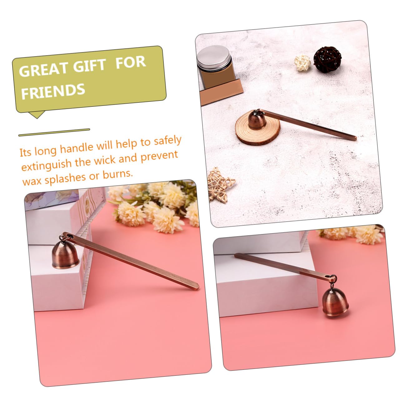 HOODANCOS Candle Extinguisher Candle Snuffer Wick Candle Flame Snuffer Candle Flame Extinguisher Candle Wick Vintage Fire Extinguisher Wick Snuffer Aromatherapy Extinguisher Stainless Steel