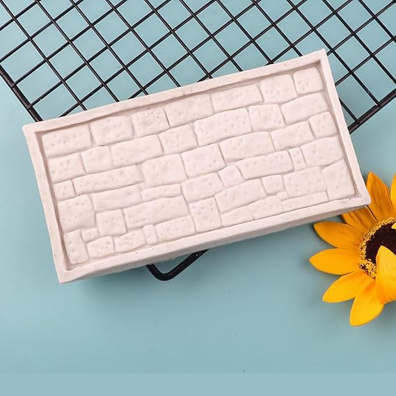 Rock Brick Wall Texture Silicone Molds,Fondant Molds for Cake Decorating Silicone Impression Texture Mat Fondant Cake Decorating Tools Chocolate Moulds