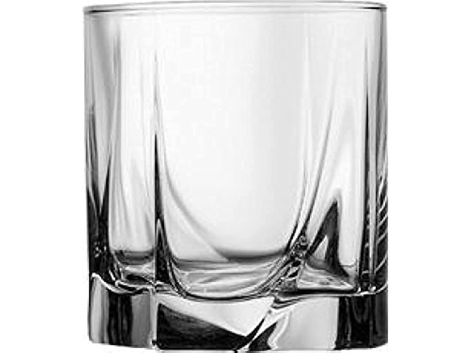 Pasabahce Luna Whiskey Glass from The Original Pasabahce from Turkey | Unique & Stylish Glassware for Whiskey, Scotch & Liqueur | Perfect for House Parties & Restaurants (6 pcs, 245 ml, Clear).