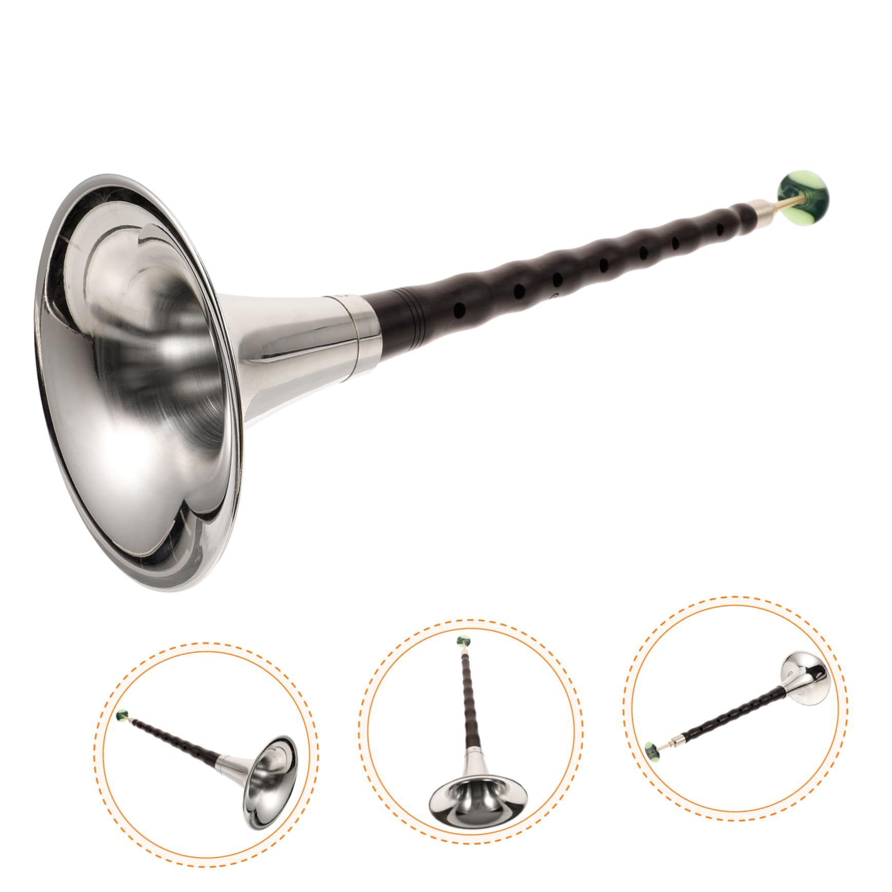 Suona Musikinstrument Kupfer und Eisen Leichtes Anfänger Satz in C-dur Ethnisches Blasinstrument für Studenten und Professionelle Musiker zum Üben und Spielen Zufällige Farbe
