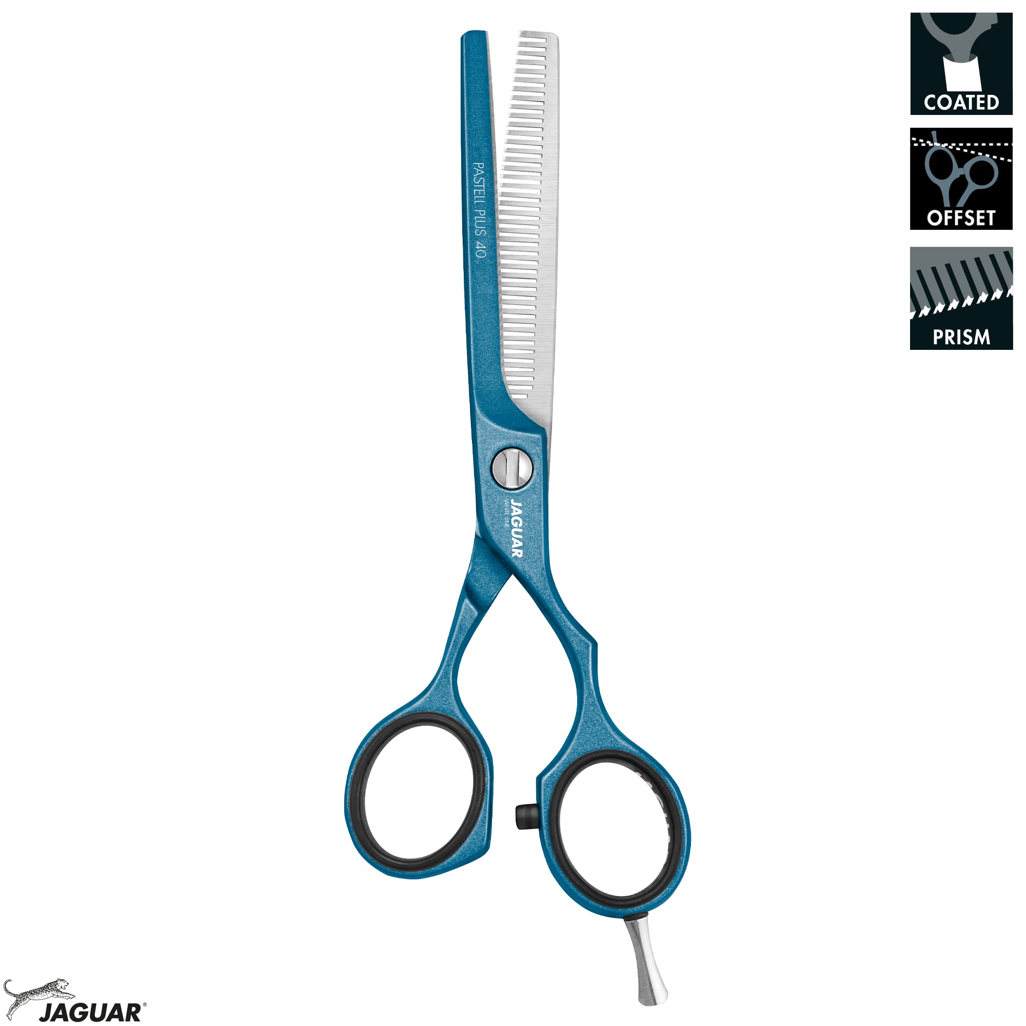 Haar-Schere 5,5" 3054-11 Pastell Plus Offset 40 Atlantic Blu, atlantic, offset, Effilierschere