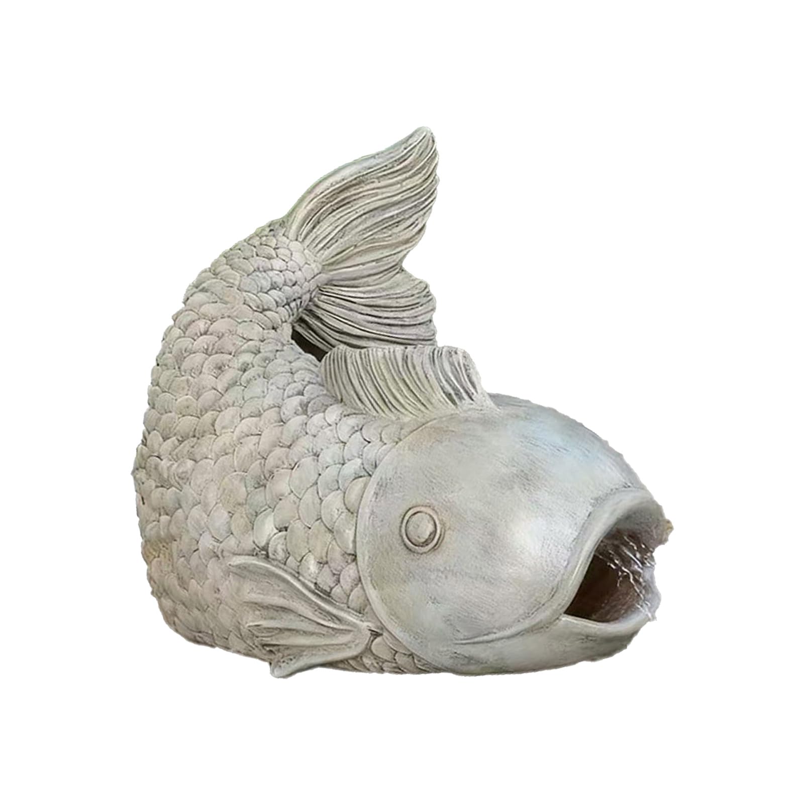 Hrtyvhin Multicolor Artistic Resins Fish Ornament Fish Shape Dynamic Sculpture For Landscape Drainage Solution Enhances Garden Aesthetics Sculpture Gutter Diverter Rain