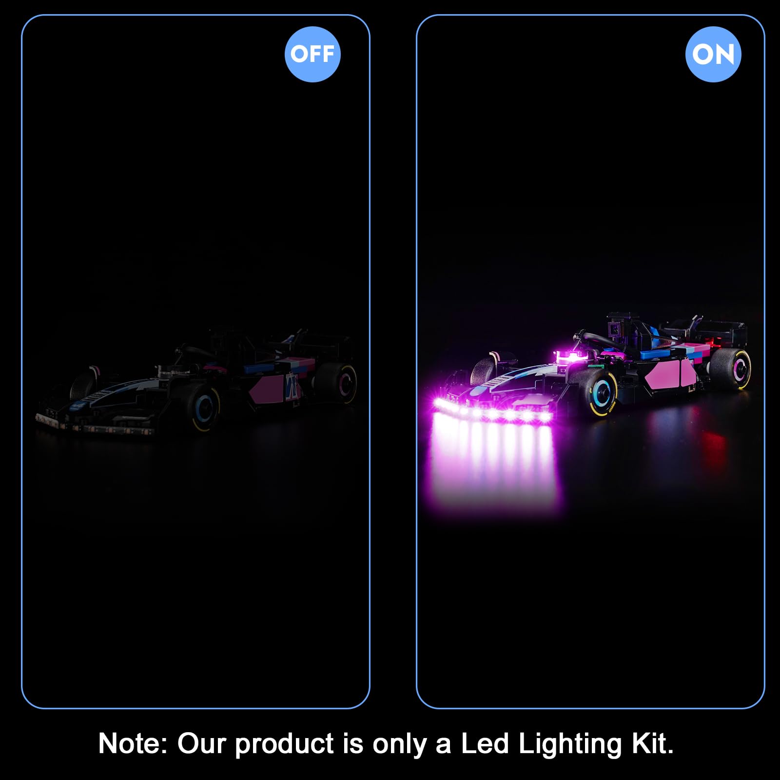 LocoLee Led Light Set Compatible with Lego 77248 BWT Alpine F1 Team A524 Race Car Led Decoration Lighting Kit Compatible with Lego F1 77248 Building Blocks Model,Only Lights Set,No Model - Image 4