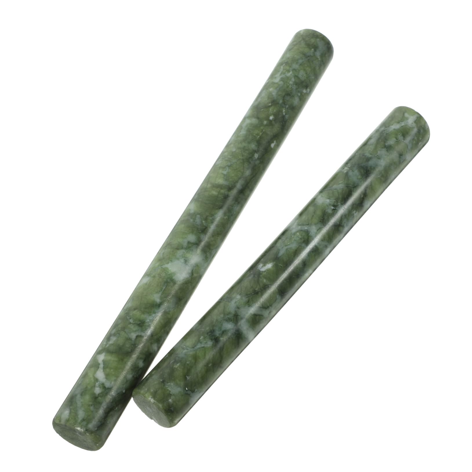Rodillos de Jade Auténtico para Amasar 2 Piezas Mango Antiadherente, Material Resistente y Diseño Adecuado para Pasta y Envolturas de Dumplings