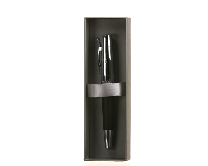 Stylo Plume Faber-Castell E-motion - Bois De Poirier Et Métal Chromé - Plume M - Haut De Gamme