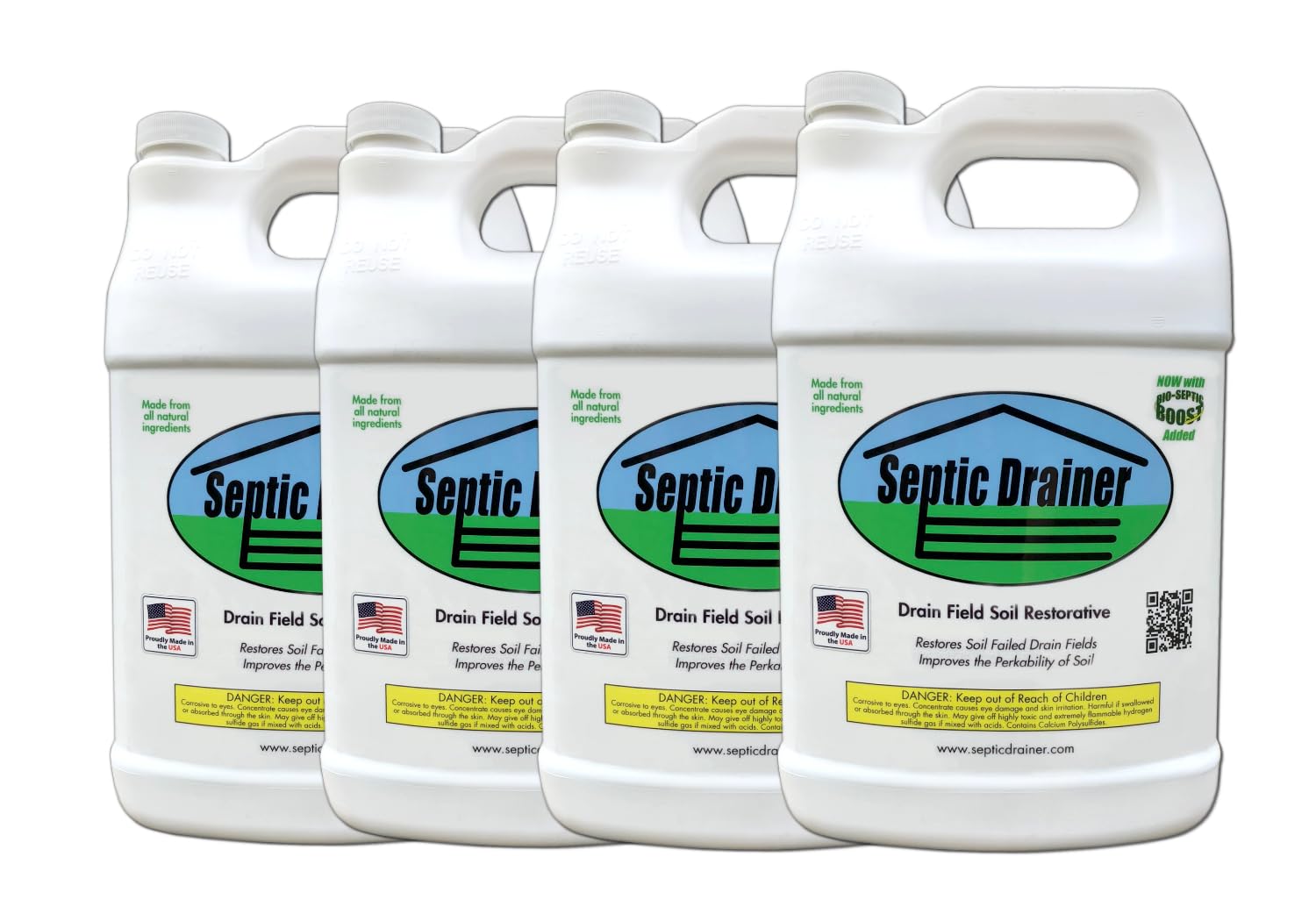 The Original Septic Drainer - Septic Drain Field Repair - New Formula - 4 Gallons of Septic Drain Field Treatment | Repair Leach Fields | Soil Conditioner | Non-Toxic