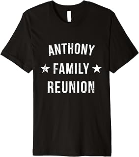 ANTHONY Family Reunion Matching Squad First Last Name Premium T-Shirt