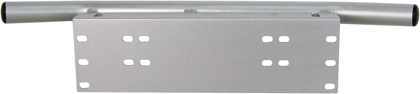 Willpower Universal Led Light Bar Mounting Bracket Front License Plate Mounting Bracket Holder License Plate Frame Bracket Front Bull Bar Bumper for Off Road Lights LED Work Light Bar Silver